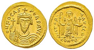 Phocas 602-610
Solidus, Costantinople, ... 