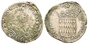Monaco, Honoré II 1604-1662
Pezzetta, 1648, ... 