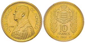Monaco, Louis II 1922-1949
10 Francs Essai, ... 