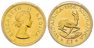 South Africa, Elizabeth II 1952 -
1 Pound, ... 