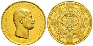 Prussie, Wilhelm I 1861-1888
Médaille en or ... 