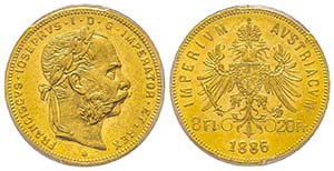 Austria, Franz Joseph, 1848-1916
8 Florins, ... 