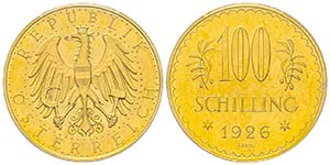 Austria, République 1918-
100 Schilling, ... 