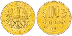 Austria, République 1918-
100 Schilling, ... 