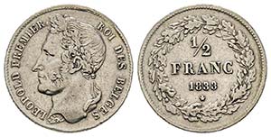 Belgium, Léopold Ier 1831-1865
1/2 Franc, ... 