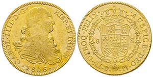 Bolivia, Carlos IV 1788-1808
8 Escudos, ... 