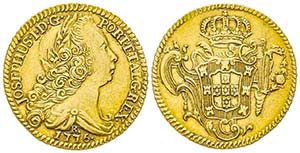 Brazil, José I 1750-1777
6400 Reis, Rio de ... 