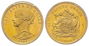 Chile, 20 Pesos, Santiago, 1961 S, AU 4.06 ... 
