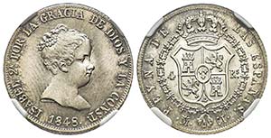 Spain, Isabel II 1833-1868
4 Reales, 1848 M ... 