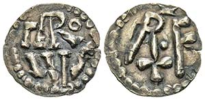 Carolingiens, Charlemagne 768-814
Denier, ... 