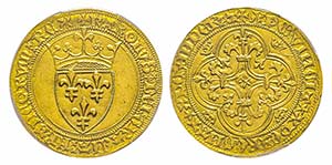 Charles VI 1380-1422
Ecu d’or à la ... 