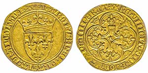 Charles VI 1380-1422
Ecu d’or à la ... 
