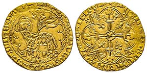 Charles VI 1380-1422
Agnel d’or, Tournai, ... 