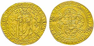 Charles VII 1422-1461
Royal d’or, Tours, ... 