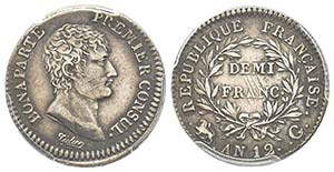 Premier Consul 1799-1804
Demi Franc, ... 