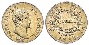 Premier Consul 1799-1804
Quart de Franc, ... 