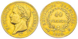 Premier Empire 1804-1814 
40 Francs, ... 