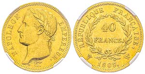 Premier Empire 1804-1814 
40 Francs, Lille, ... 