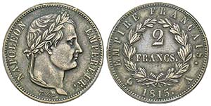 Cent-Jours, 20 mars-22 juin 1815
2 Francs, ... 
