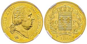 Louis XVIII 1815-1824
40 Francs, Lille, 1816 ... 