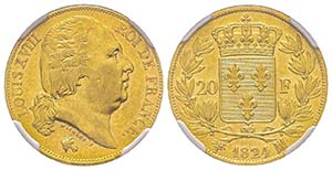 Louis XVIII 1815-1824
20 Francs, Marseille, ... 