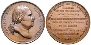 Louis XVIII 1815-1824
Médaille en bronze, ... 