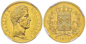 Charles X 1824-1830
40 Francs, Paris, 1829 ... 