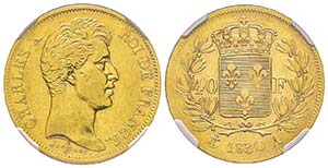 Charles X 1824-1830
40 Francs, Paris, 1830 ... 