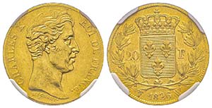 Charles X 1824-1830
20 Francs, Lille, 1826 ... 