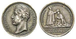 Charles X 1824-1830
Petite médaille en ... 