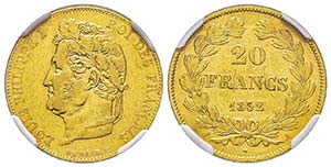 Louis Philippe 1830-1848
20 Francs, Paris, ... 