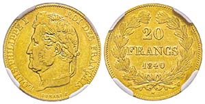 Louis Philippe 1830-1848
20 Francs, Lille, ... 