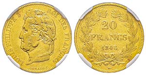 Louis Philippe 1830-1848
20 Francs, Lille, ... 