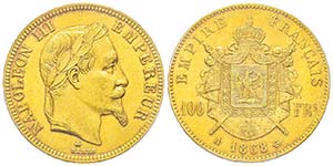 Second Empire 1852-1870
100 Francs, Paris, ... 