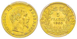 Second Empire 1852-1870
5 Francs, main, ... 