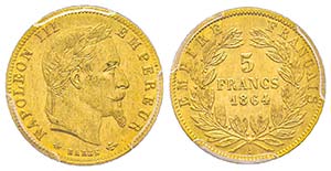 Second Empire 1852-1870
5 Francs tête ... 