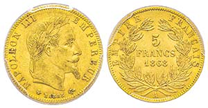 Second Empire 1852-1870
5 Francs tête ... 