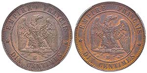 Second Empire 1852-1870
Essai de 10 Centimes ... 