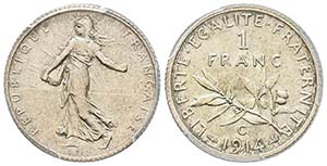 Troisième République 1870-1940
1 Franc, ... 