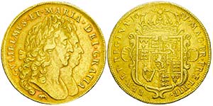 William III et Mary 1688-1694
5 Guineas, ... 