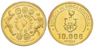 Equatorial Guinea
10.000 Ekuele, 1978, AU ... 