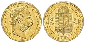 Hungary, Franz Joseph 1848-1916
8 Florins, ... 