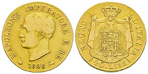 Royaume d’Italie 1805-1814
40 Lire, Milan, ... 