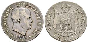 Royaume d’Italie 1805-1814
2 Lire, Milan, ... 