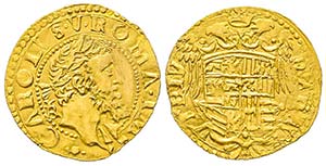 Napoli, Carlo V 1516-1556
Ducato, AU 3.38 ... 