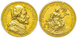 Innocenzo XII 1691-1700
Medaglia in oro, ... 