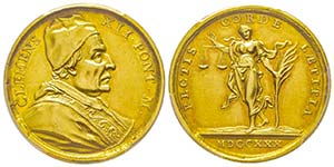 Clemente XII 1730-1740
Medaglia in oro, ... 