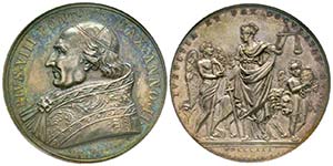 Pio VIII 1829-1830
Medaglia in argento, ... 