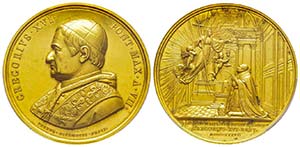Gregorio XVI 1831-1846 
Medaglia in bronzo ... 