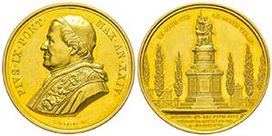 Pio IX 1846-1878
Medaglia in oro, 1869, AN ... 